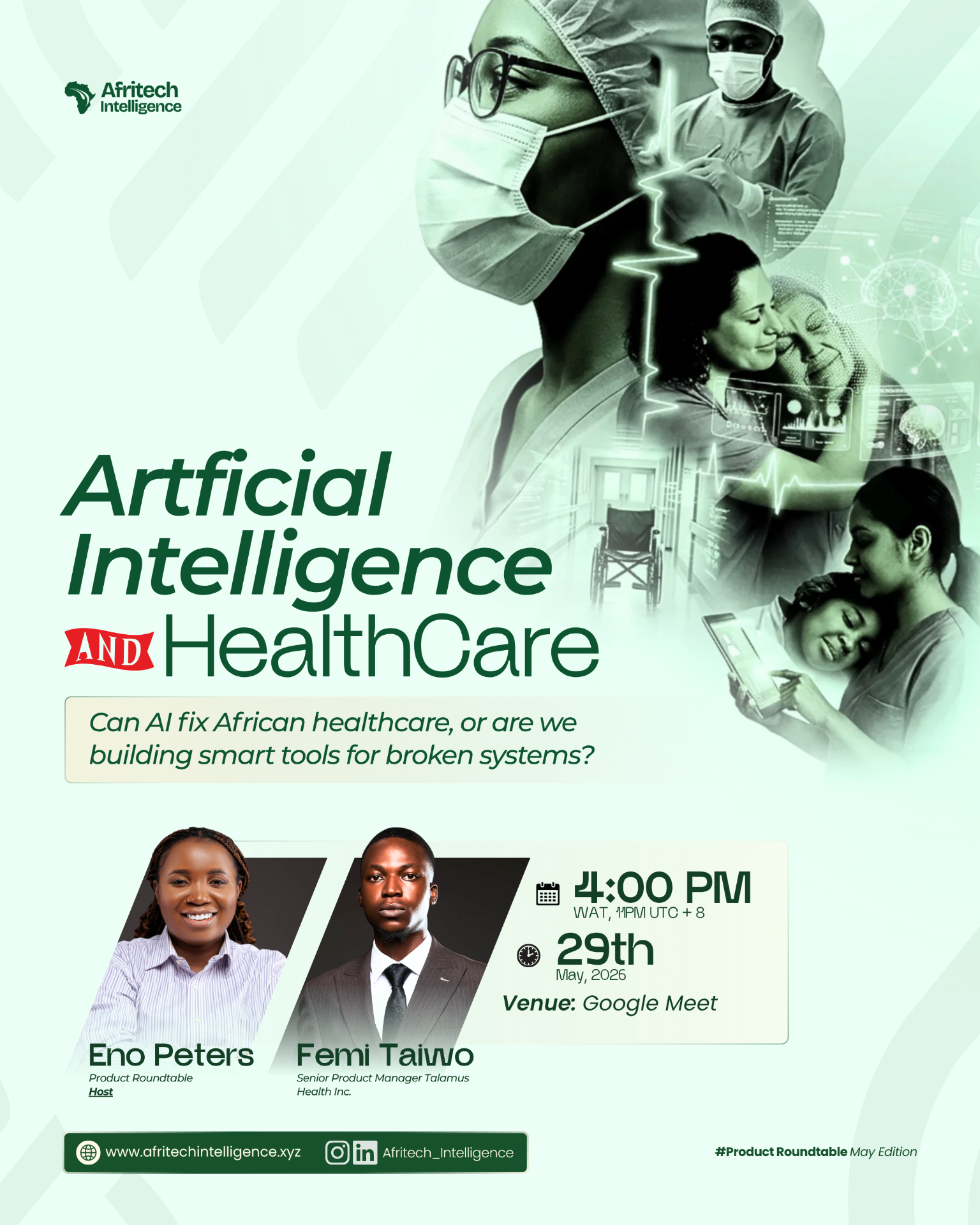 Artificial Intelligence and Healthcare — Product Roundtable May Edition, 30 May 2026